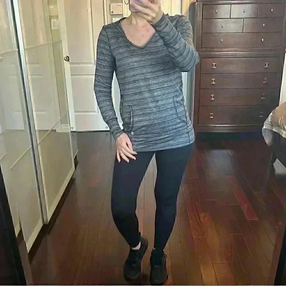 Champion Active Gym Hoodie Pullover Workout Top Athletic Black Grey SpaceDye XS - Picture 3 of 16
